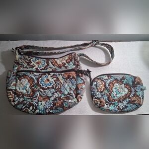 Vtg Vera Bradley Set with Handbag and Makeup Bag